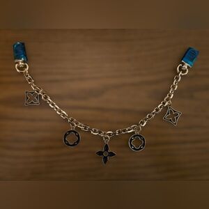 Gold and Black Monogram Purse Charm